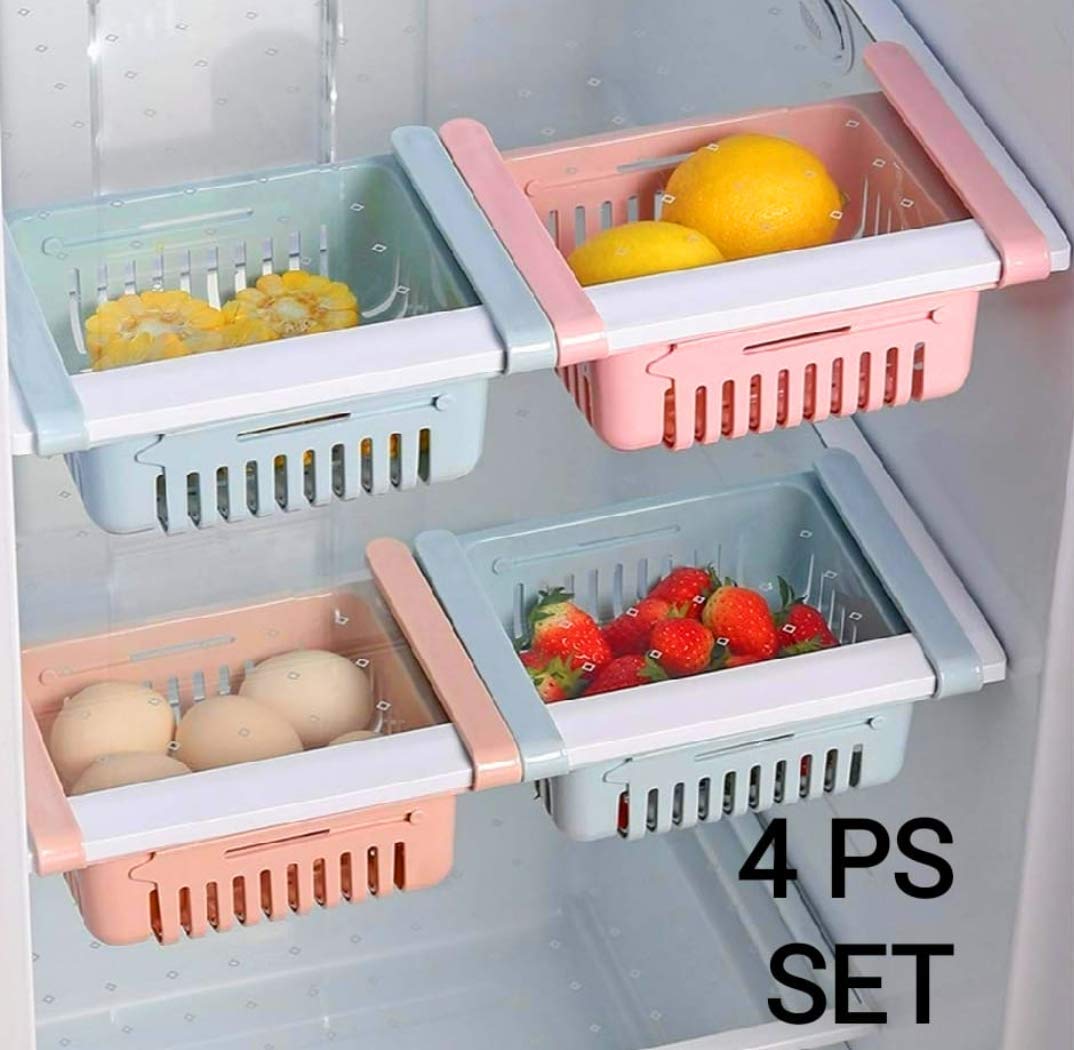 Refrigerator Storage Rack Adjustable (Pack Of 4) – TurtleCart®️