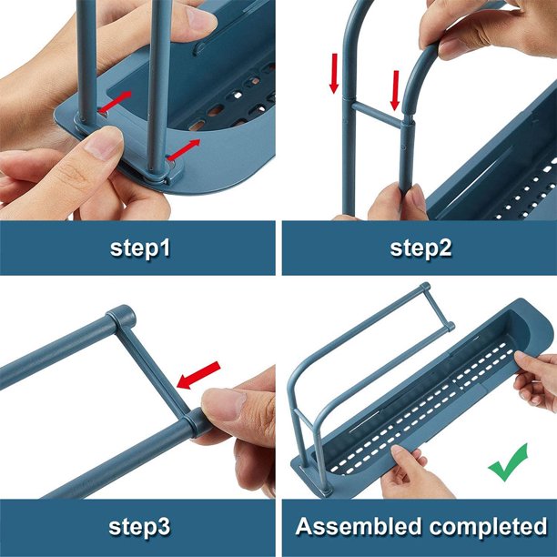 Adjustable Sink Rack Organiser With Cloth Hanger