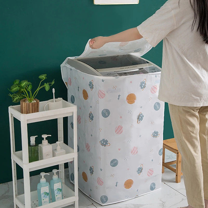 DustProof And WaterProof Washing Machine Cover Front Top Open (Multicolour Design)