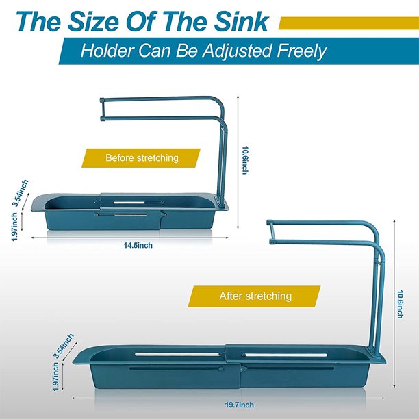 Adjustable Sink Rack Organiser With Cloth Hanger