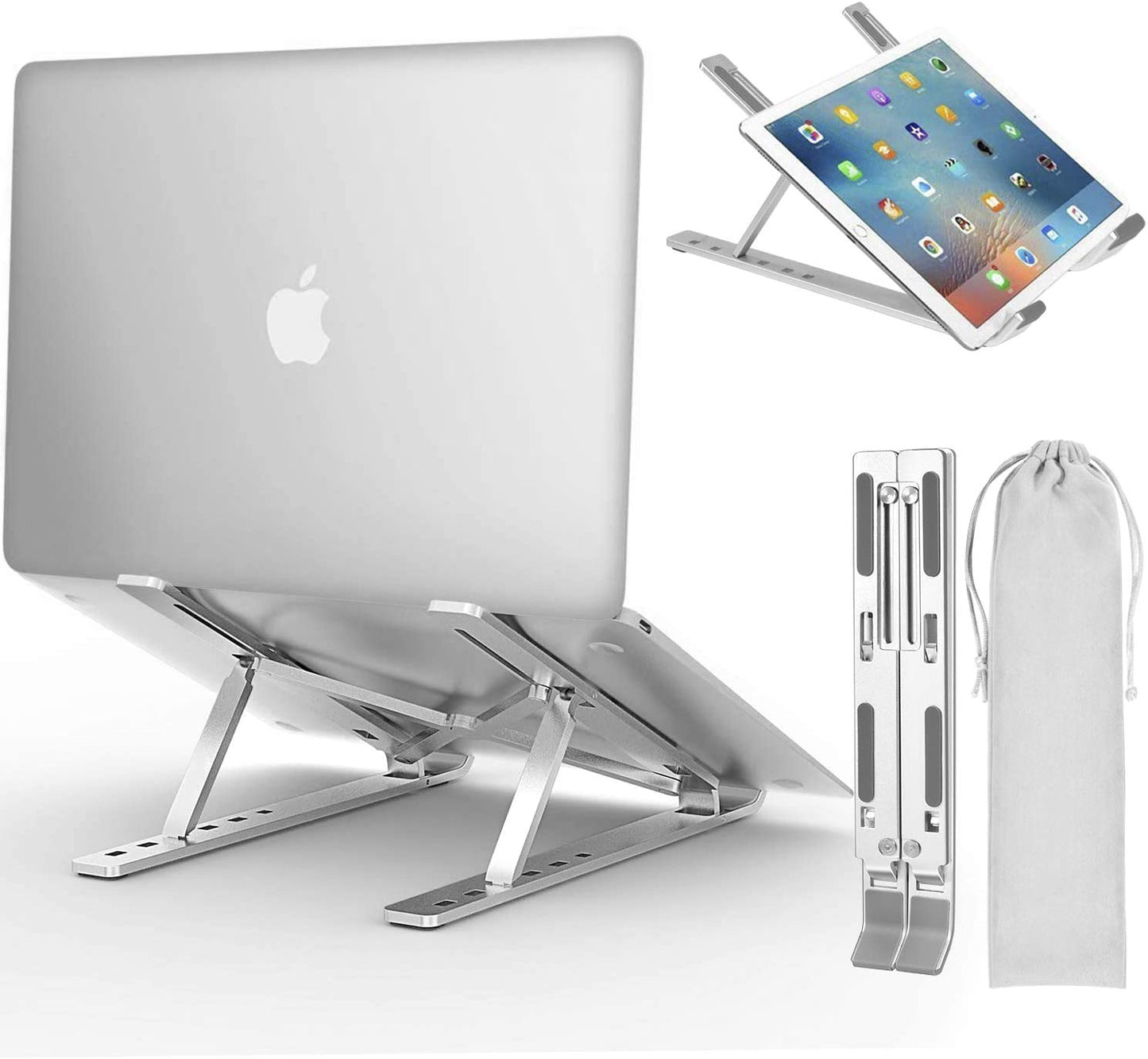Adjustable & Portable Laptop Stand (Sturdy Aluminum Built)